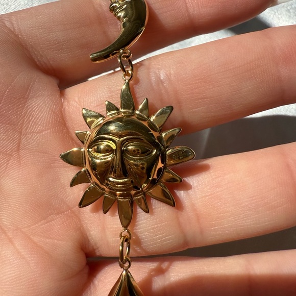 Zara adjustable Gold Sun and Moon Charm Bracelet - Picture 7 of 11